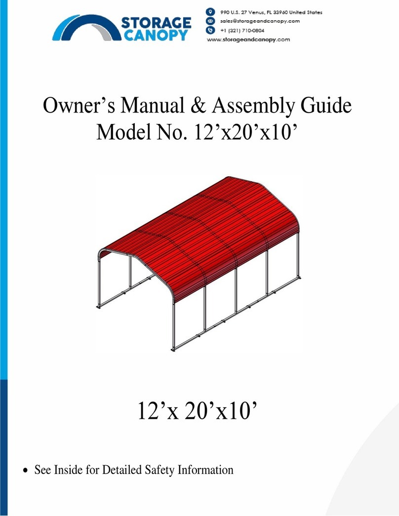 Storage Canopy Metal Carport 12'x20'x10' Instructions for use Storage Canopy Metal Carport 12'x20'x10' Instructions for use