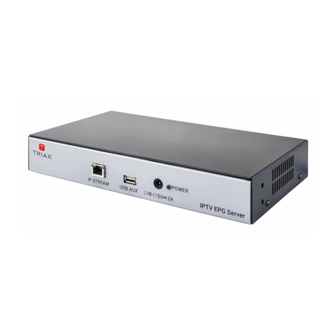 Triax IPTV EPG Server user manual