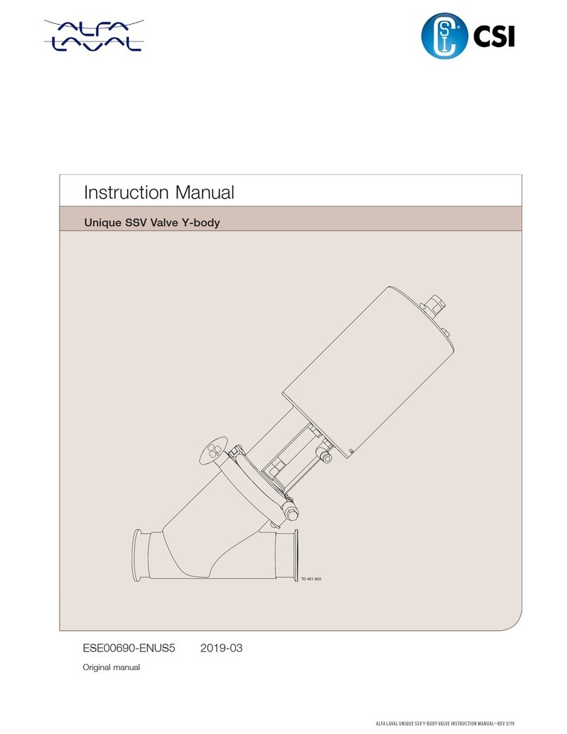 Alfalaval Unique SSV User manual