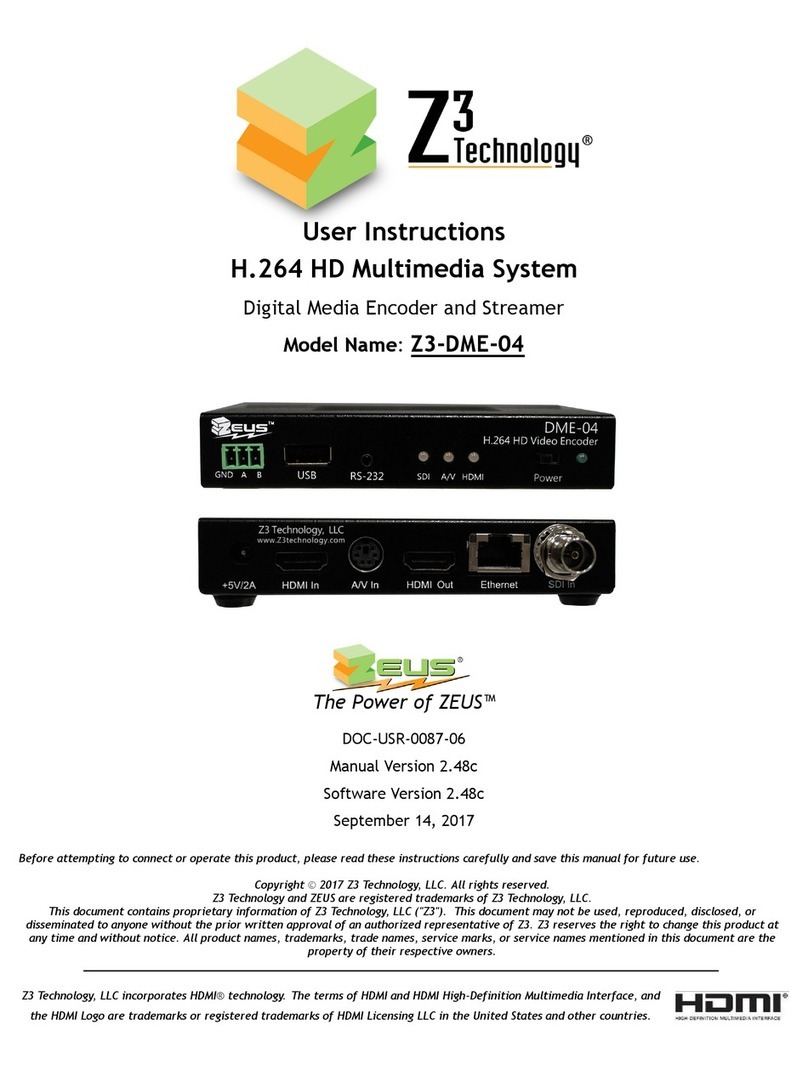 Z3 Technology Z3-DME-04 User instructions