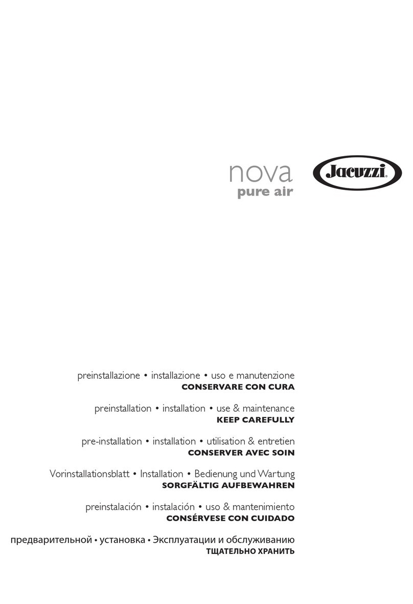 Jacuzzi Nova Pure Air Installation - use - maintenance Jacuzzi Nova Pure Air Installation - use - maintenance