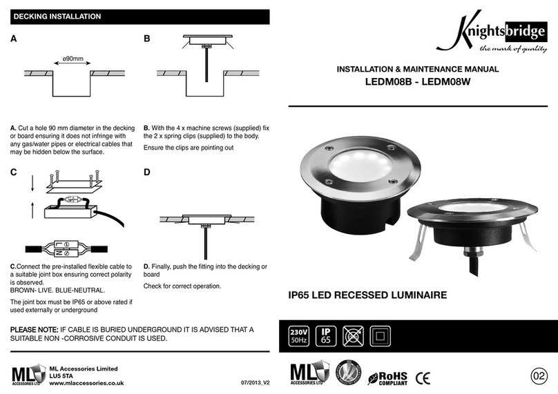 Knightsbridge LEDM08B Installation and maintenance manual Knightsbridge LEDM08B Installation and maintenance manual