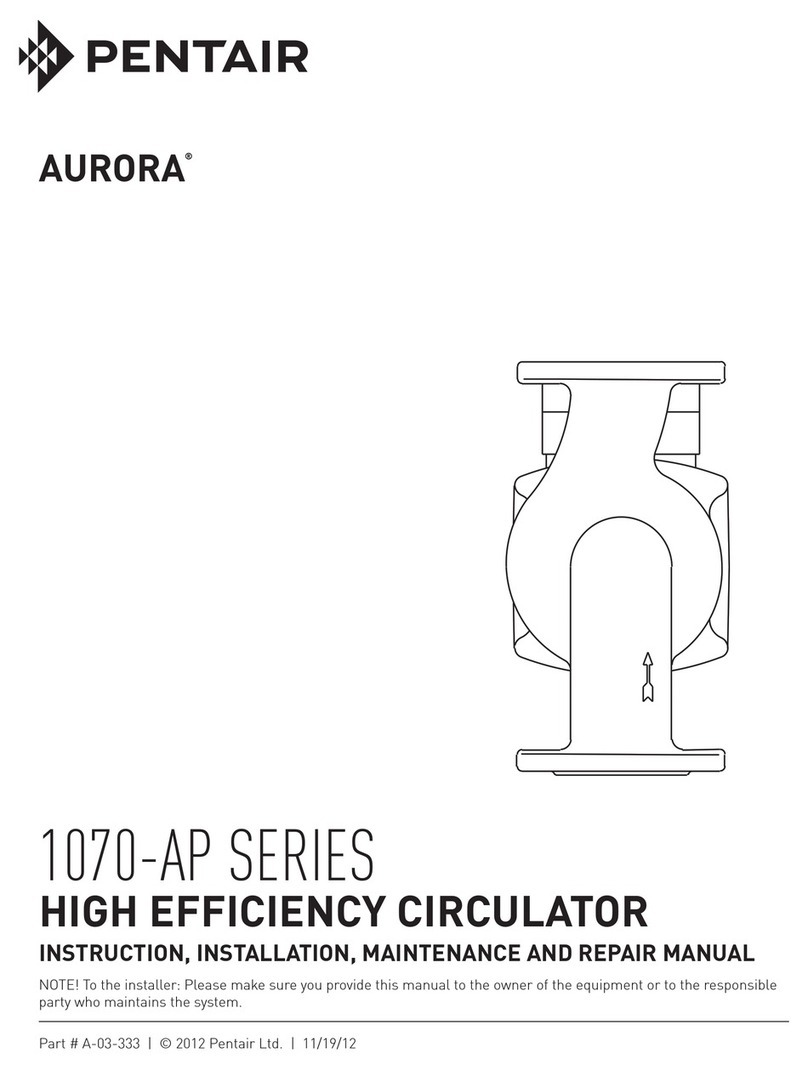Pentair Aurora 1070-AP Series INSTRUCTION, INSTALLATION, MAINTENANCE AND REPAIR MANUAL Pentair Aurora 1070-AP Series INSTRUCTION, INSTALLATION, MAINTENANCE AND REPAIR MANUAL