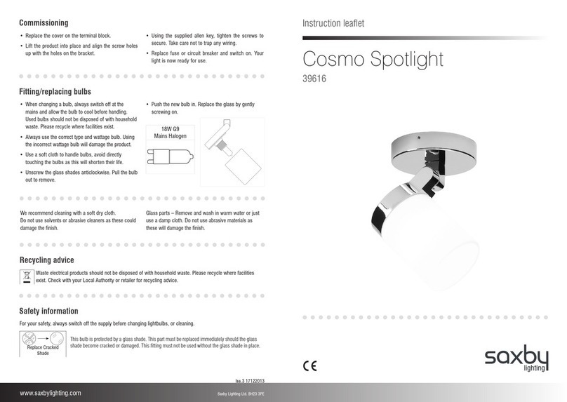 Saxby Lighting Cosmo Manual