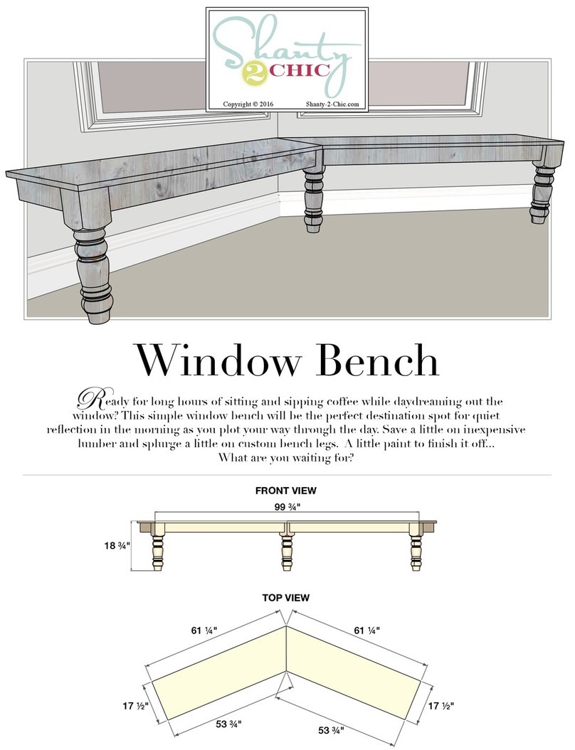 Shanty 2 CHIC Window Bench manual