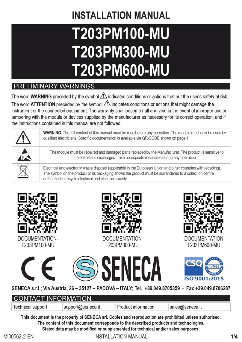 Seneca T203PM100-MU User manual