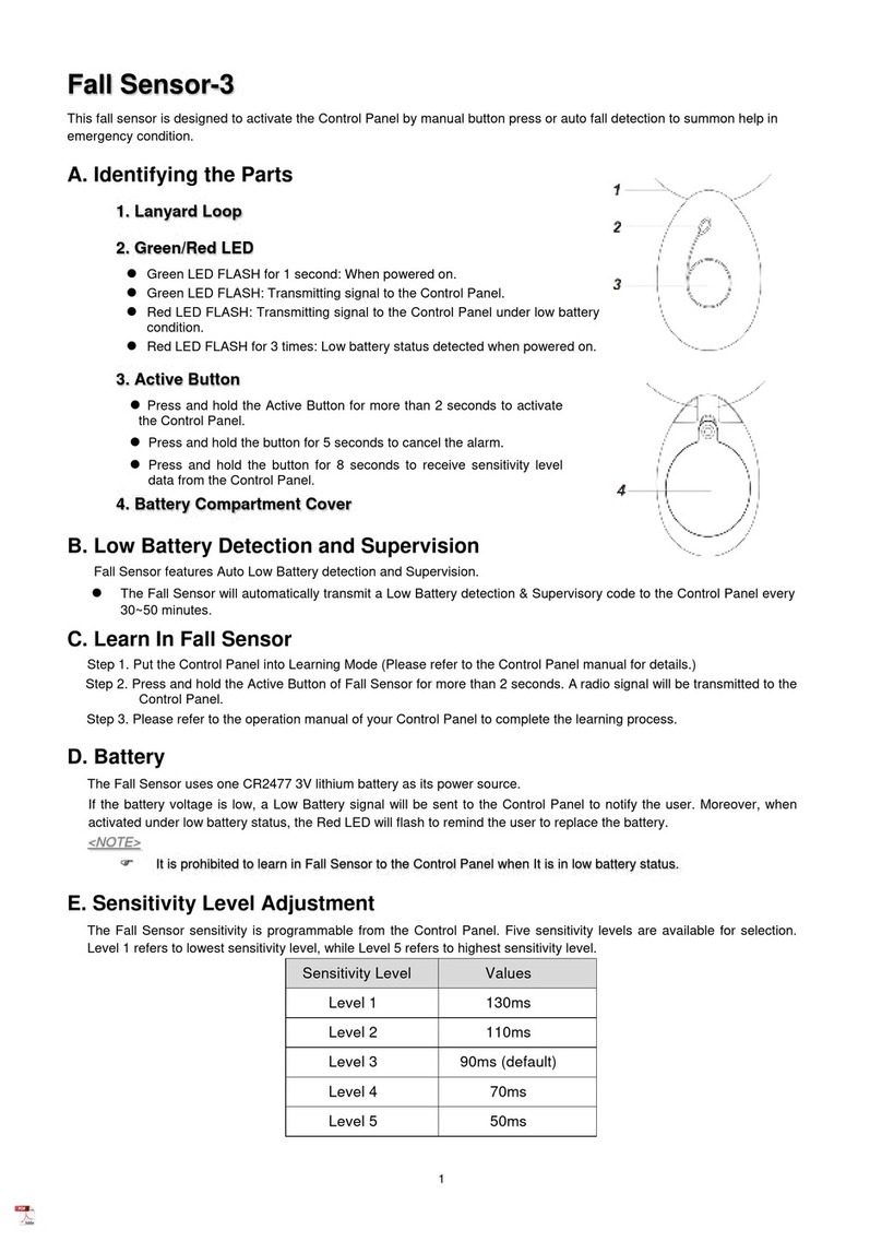 Climax Technology Fall Sensor-3 instructions