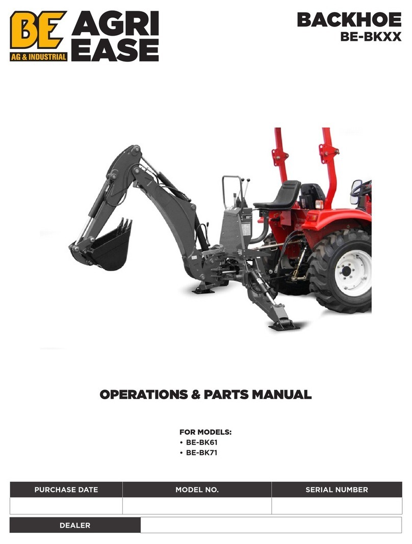 BE Ag & Industrial BACKHOE BE-BK Series Operations & parts manual