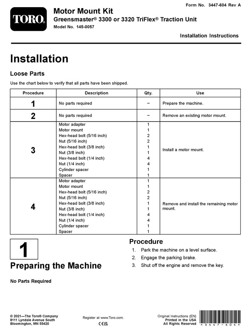 Toro 145-0057 installation instructions