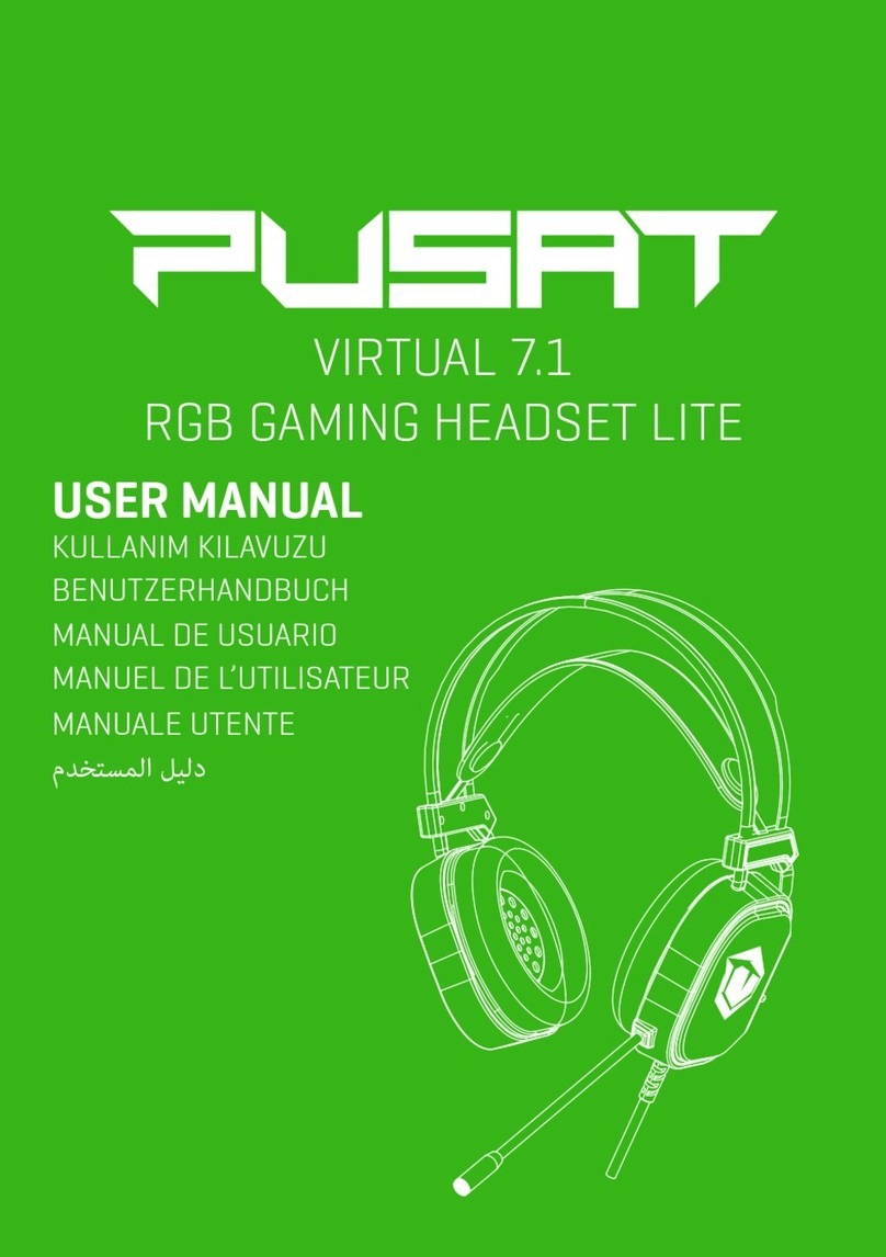 PUSAT VIRTUAL 7.1 RGB GAMING HEADSET LITE user manual