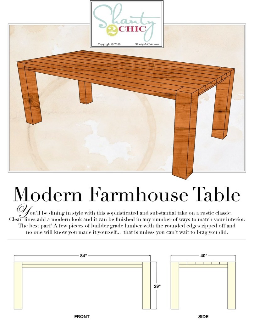 Shanty 2 CHIC Modern Farmhouse Table manual Shanty 2 CHIC Modern Farmhouse Table manual