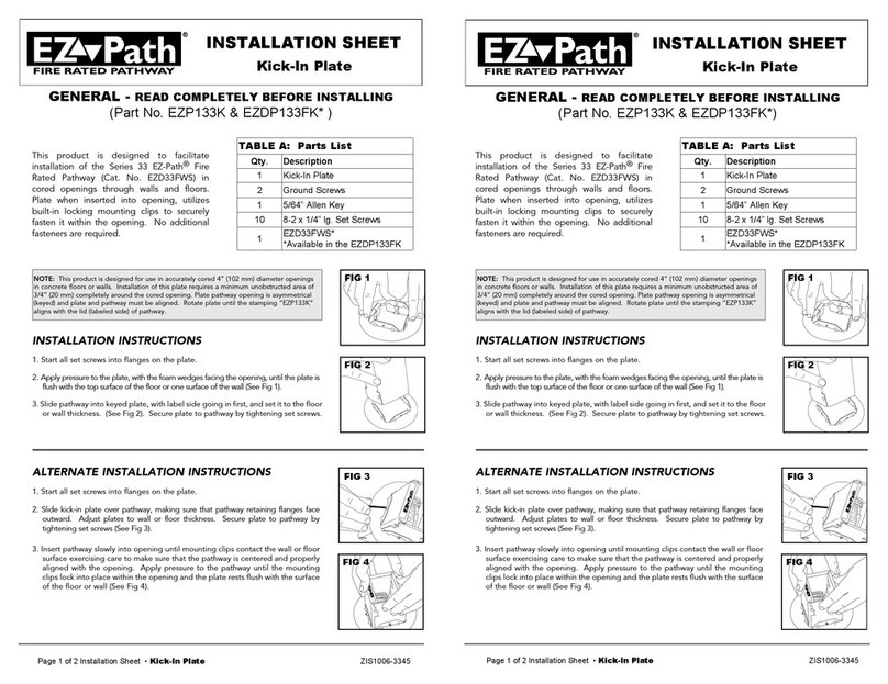 STI EZ-Path 33 Series Installation sheet