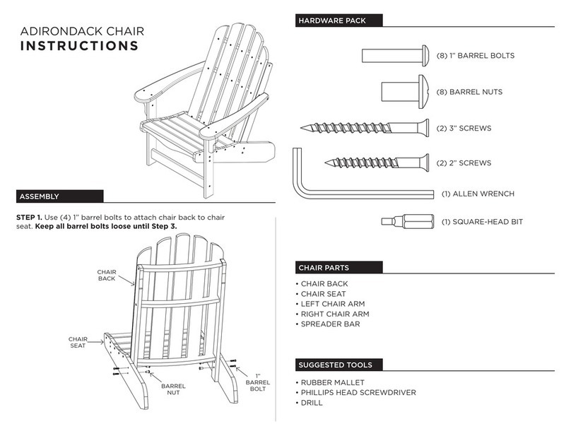 nest ADIRONDACK CHAIR instructions