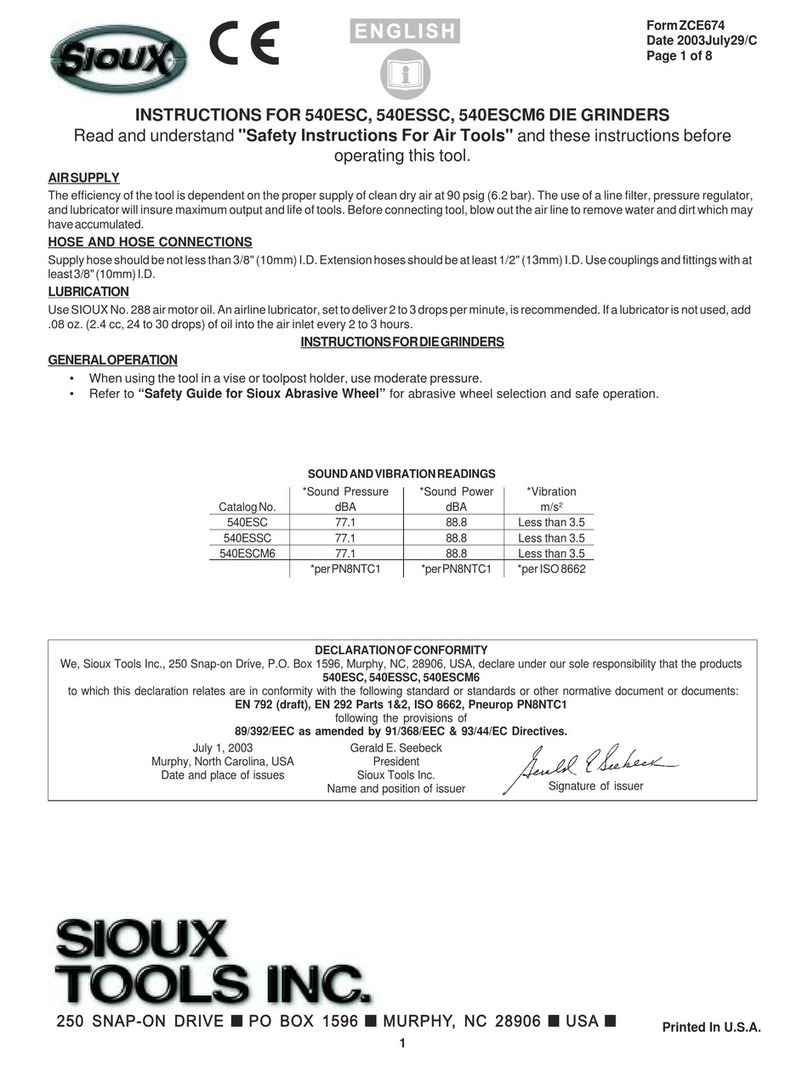 Sioux Tools 540ESC User manual