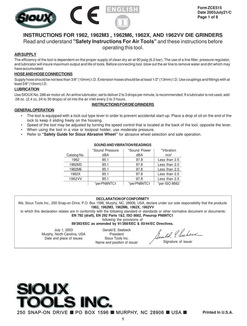 Sioux Tools 1962 User manual