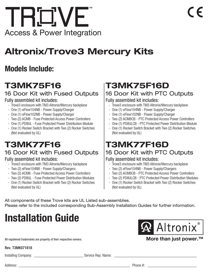 Altronix Trove T3MK75F16 installation guide