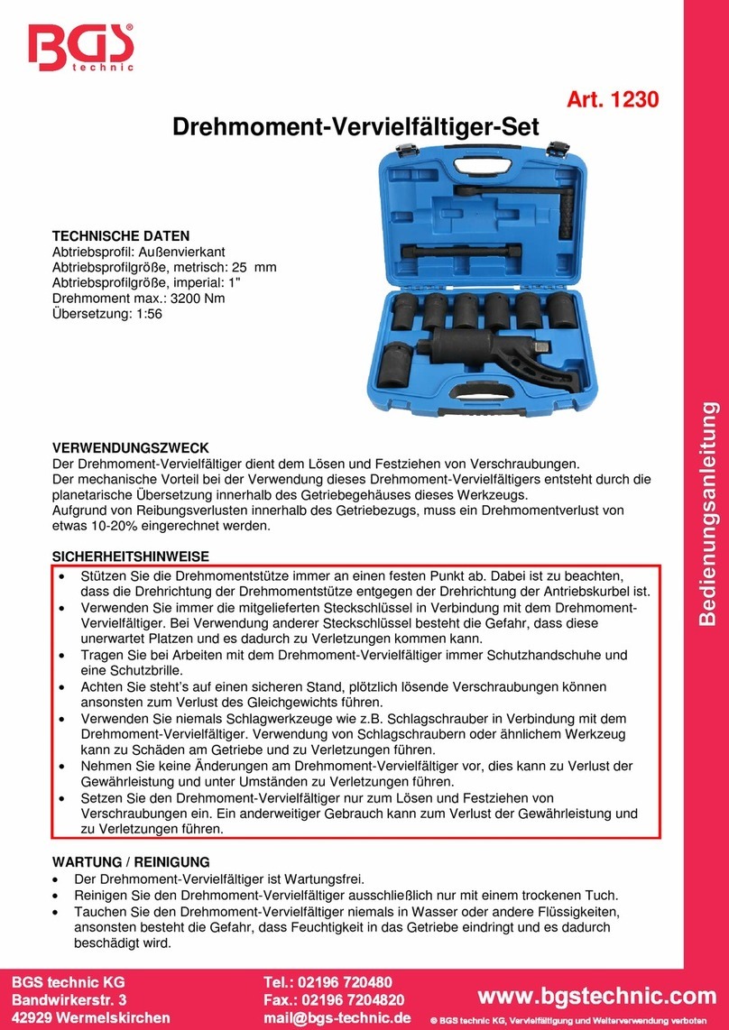 BGS technic 1230 User manual