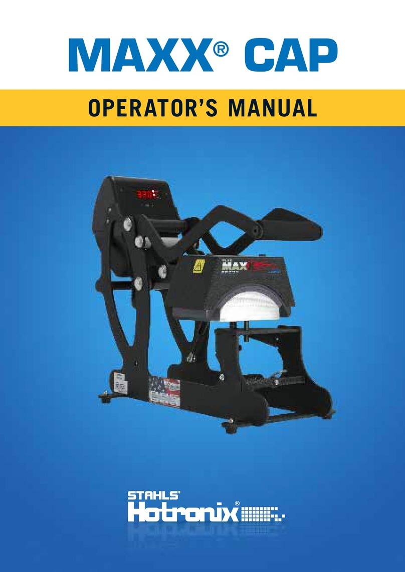 Stahls Hotronix MAXX CAP Operator's manual