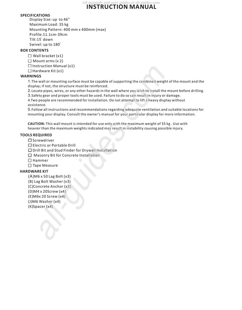 Rubymount A4601-1 instruction manual