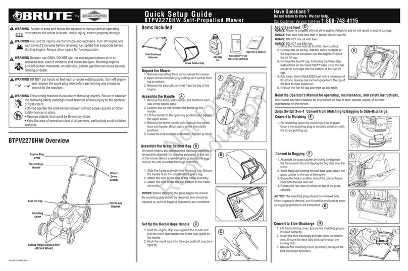 Briggs & Stratton BRUTE BTPV2270HW User manual