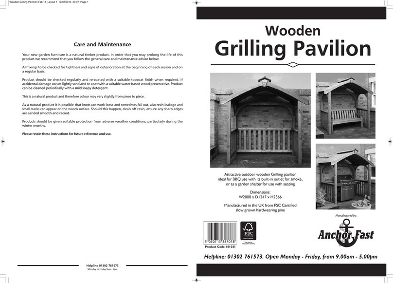Anchor Fast Wooden Grilling Pavilion quick start guide