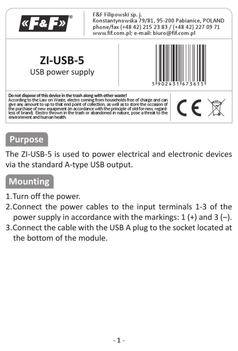 F&F ZI-USB-5 quick start guide