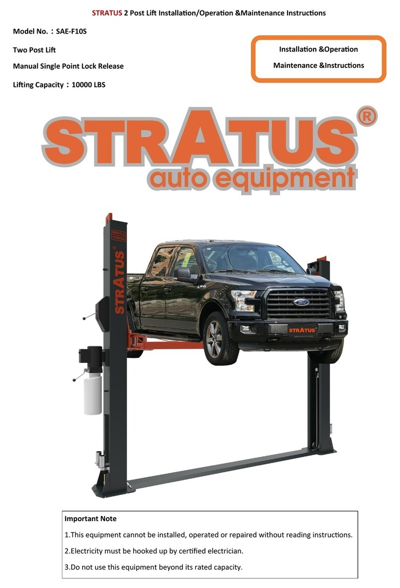 Stratus SAE-F10S Installation & operation instructions