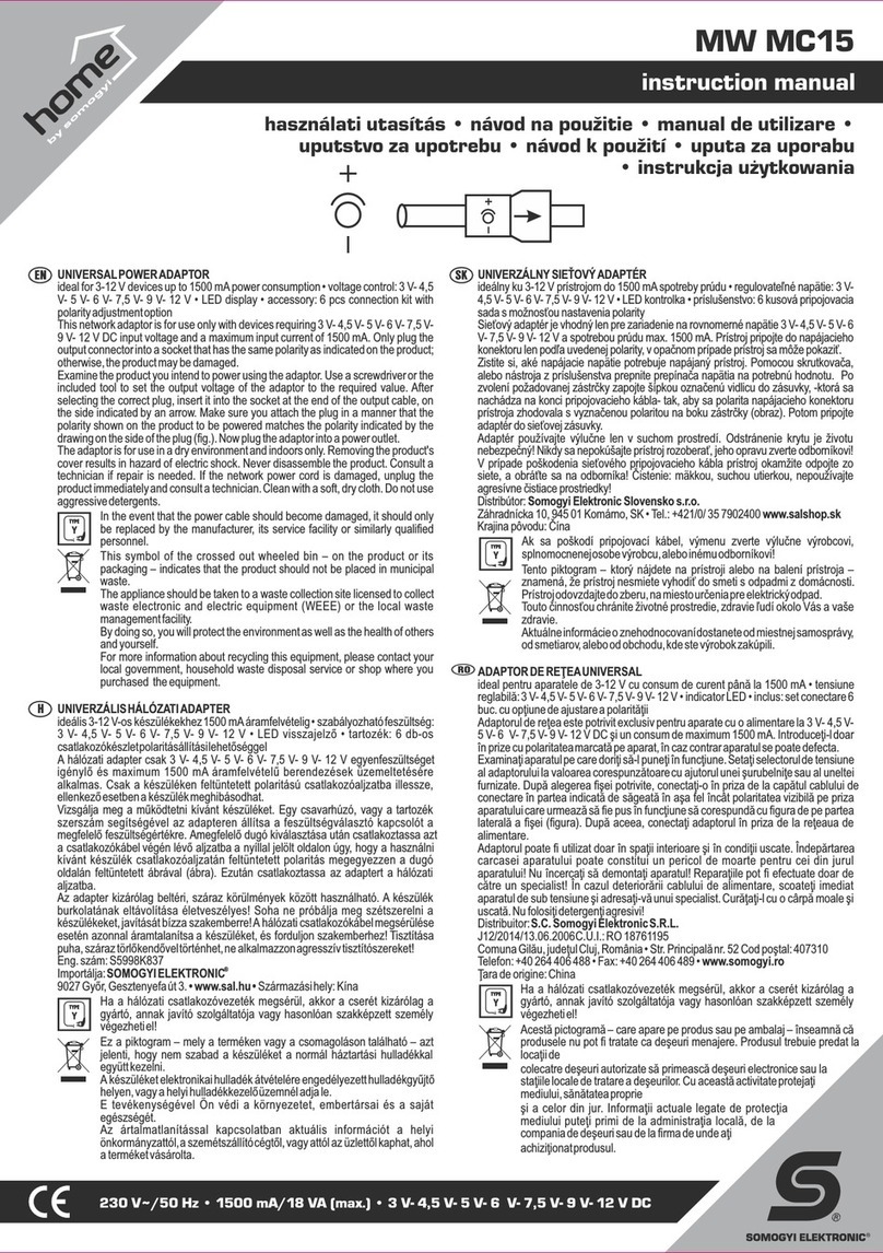 Somogyi Elektronic home MW MC15 instruction manual