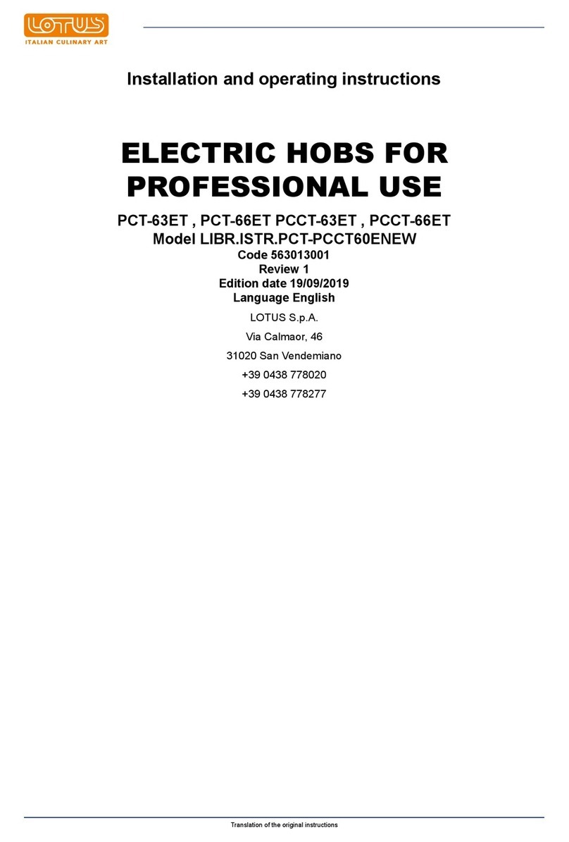 Lotus PCT-63ET User manual