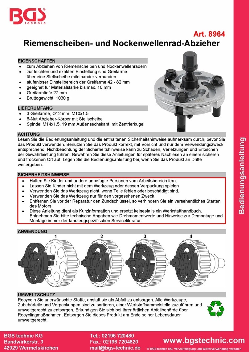 BGS technic 8964 instruction manual