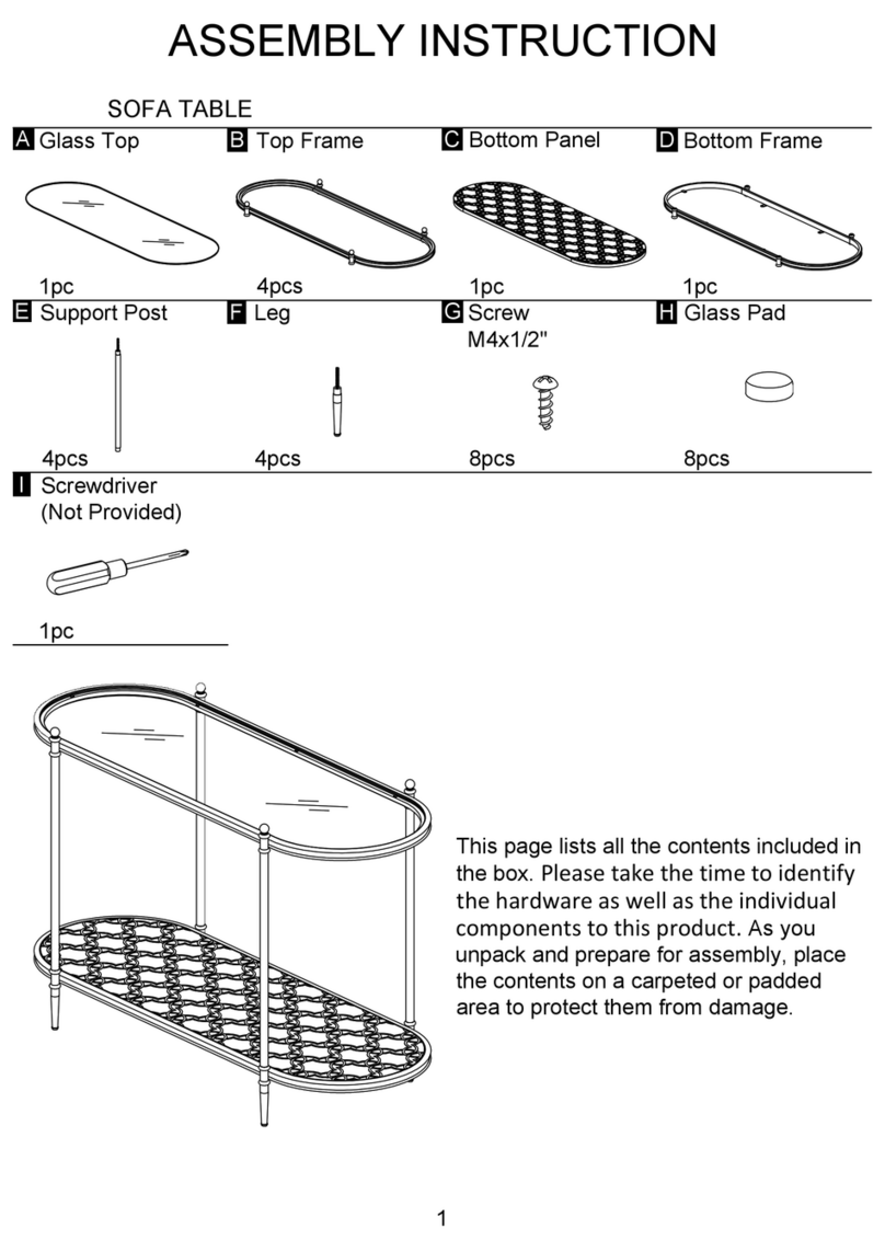 overstock SOFA TABLE User manual overstock SOFA TABLE User manual