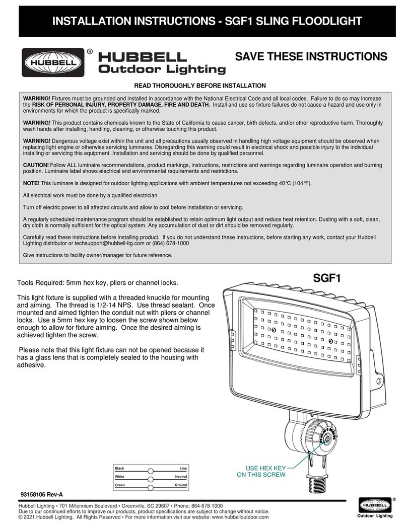 Hubbell SGF1 User manual