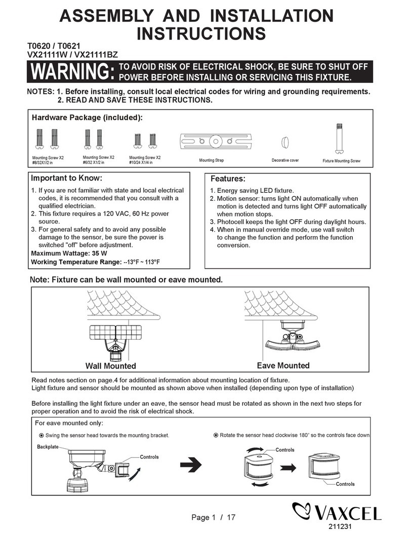 Vaxcel T0620 Instruction manual