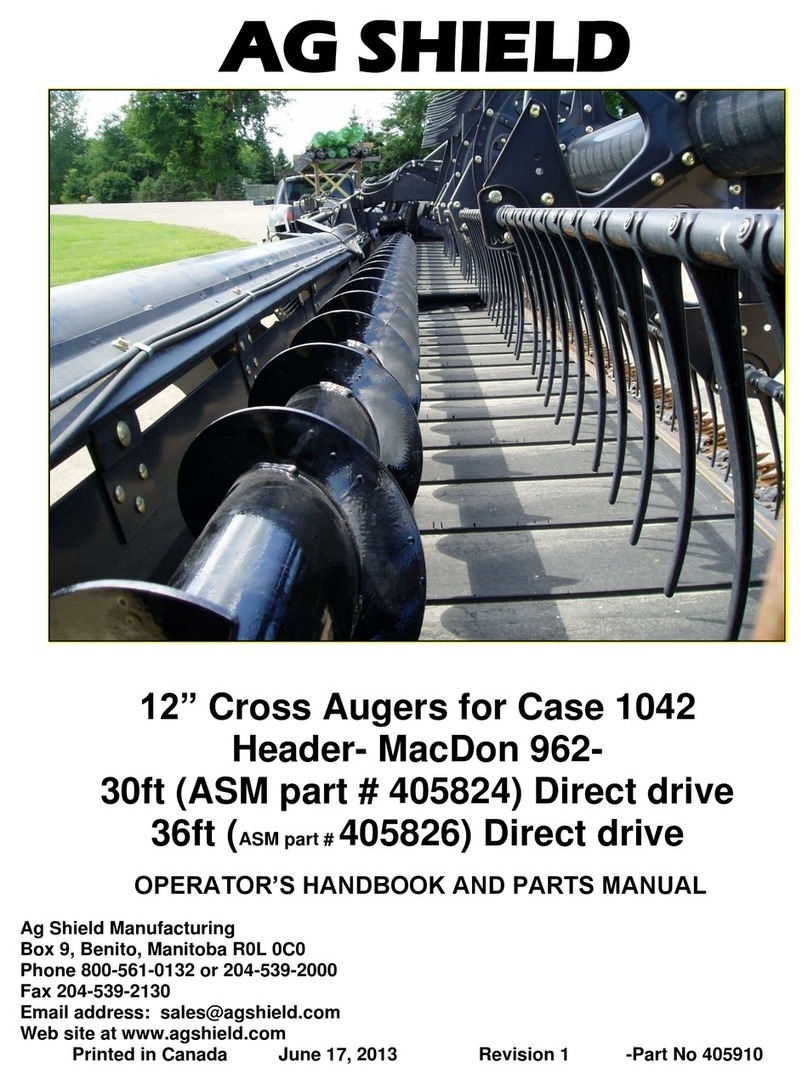 AG SHIELD 405824 OPERATOR’S HANDBOOK AND PARTS MANUAL