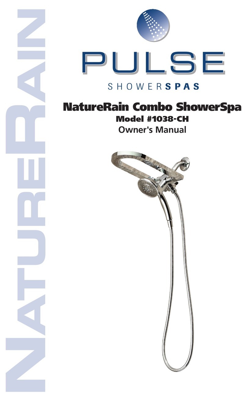 Pulse Shower Spas NatureRain 1038-CH User manual