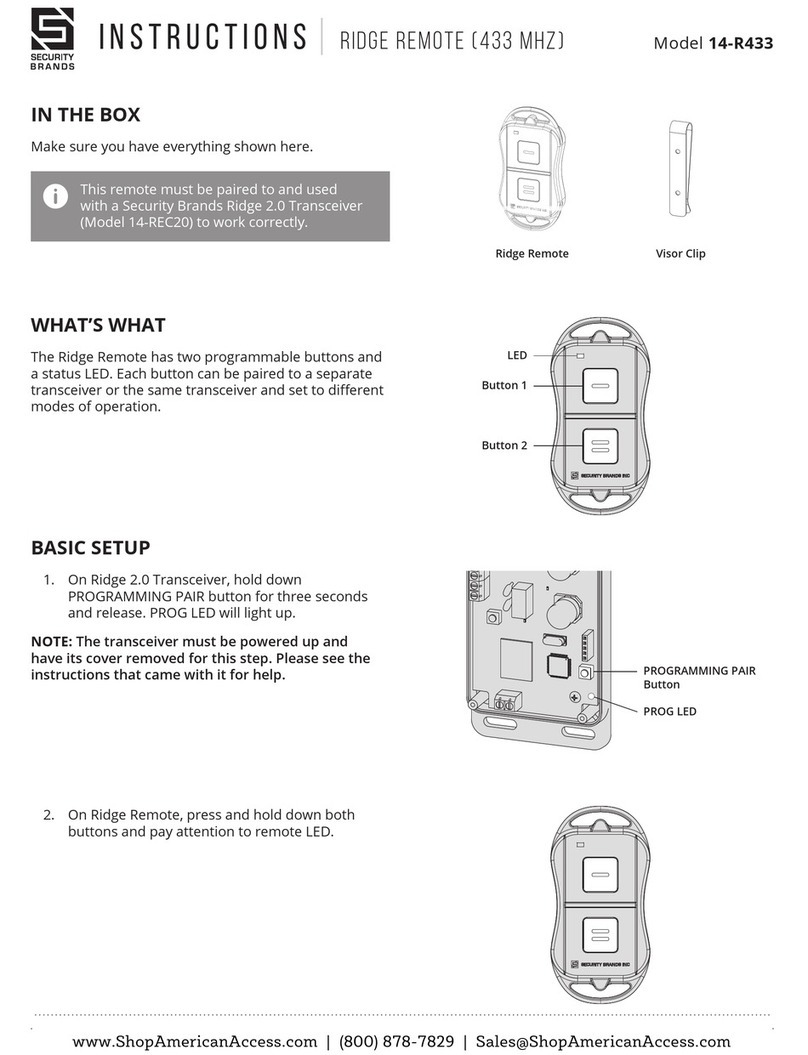 Security Brands 14-R433 User manual Security Brands 14-R433 User manual