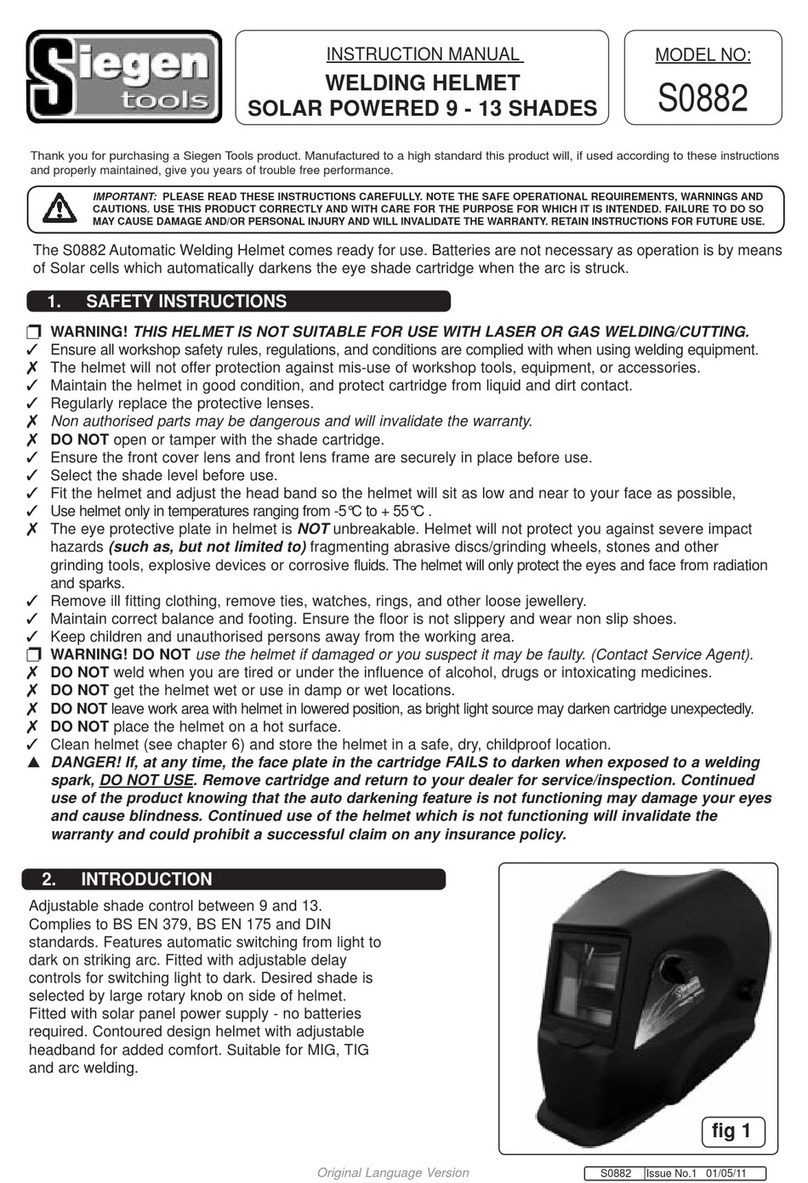Siegen tools S0882 instruction manual