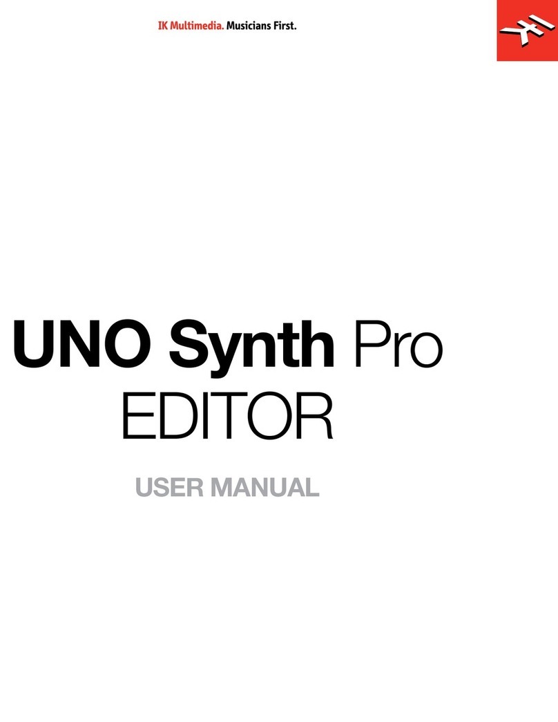 IK Multimedia Uno Synth Pro Editor User manual