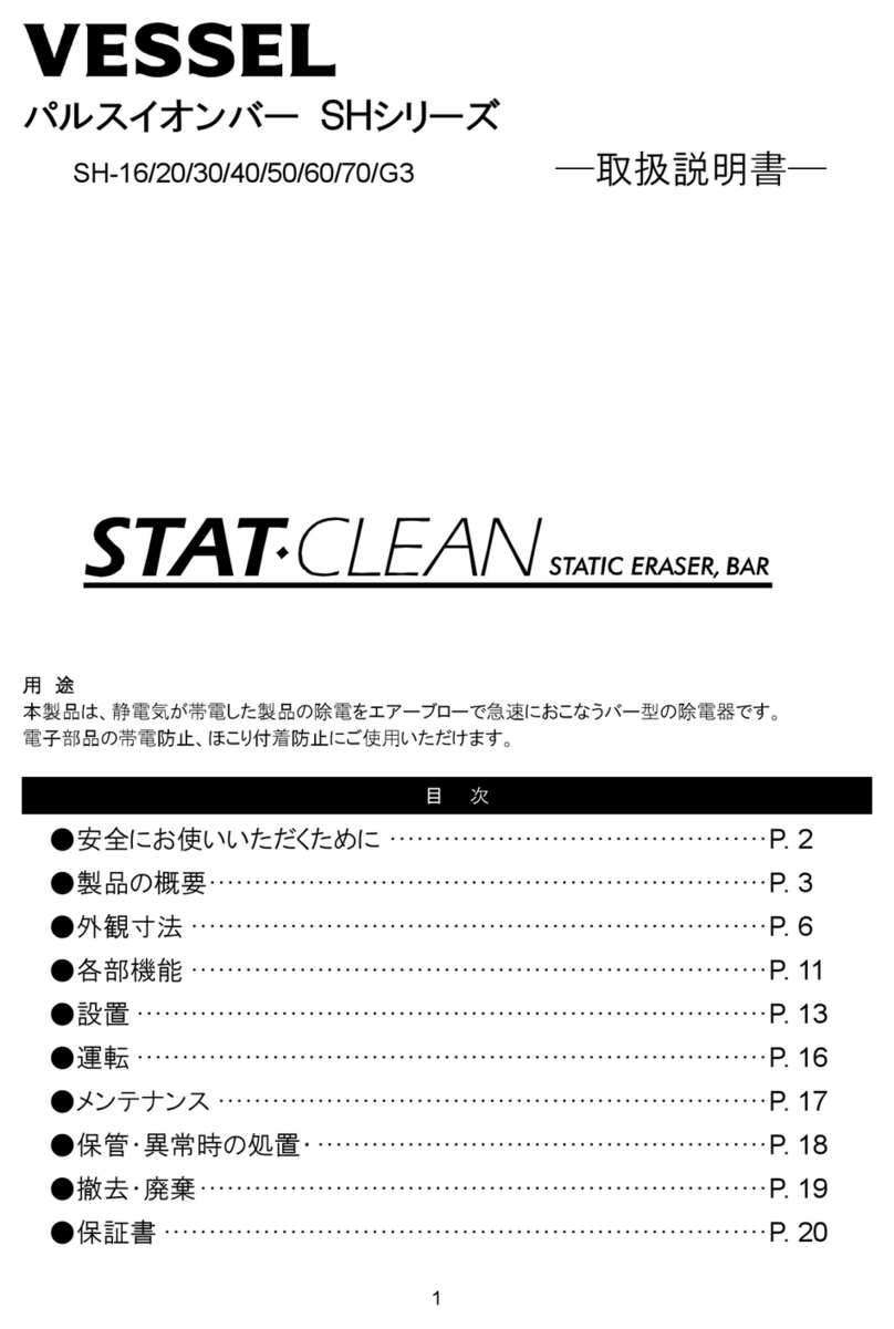Vessel Stat-Clean SH Series instruction manual