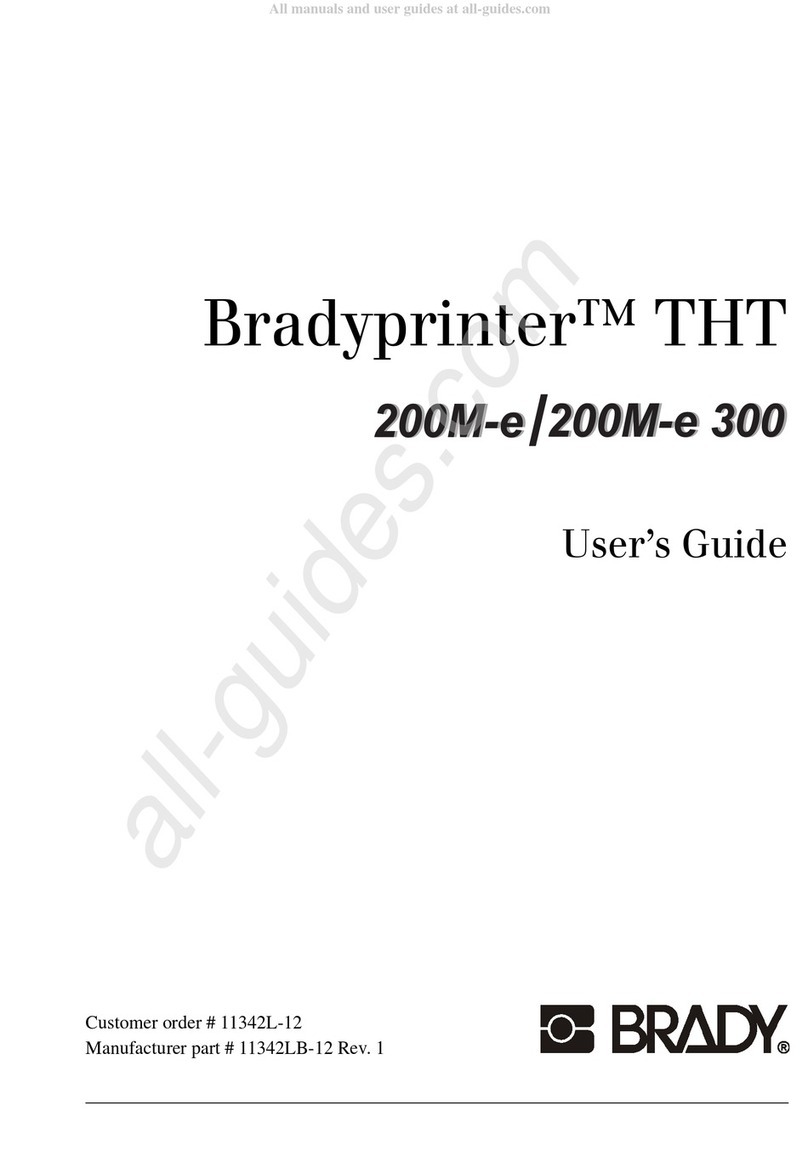 Brady Bradyprinter THT 200M-e User manual