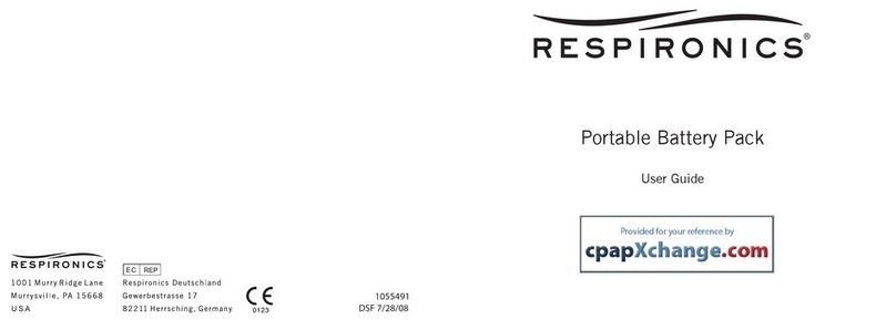Respironics Portable Battery Pack User manual