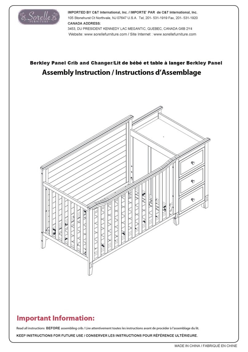 Sorelle Berkley Panel Crib and Changer Assembly instruction Sorelle Berkley Panel Crib and Changer Assembly instruction