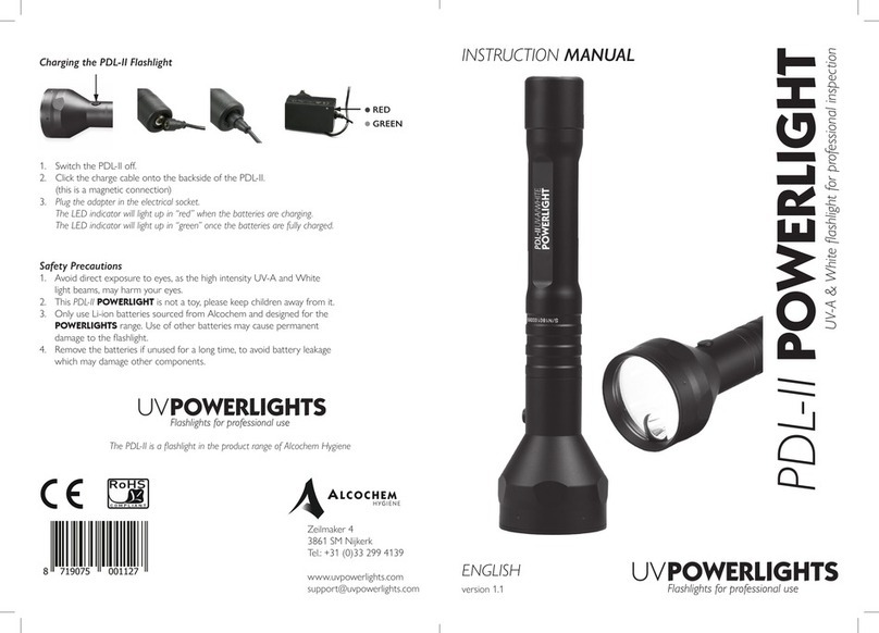 Alcochem Hygiene UV POWERLIGHTS PDL-II User manual