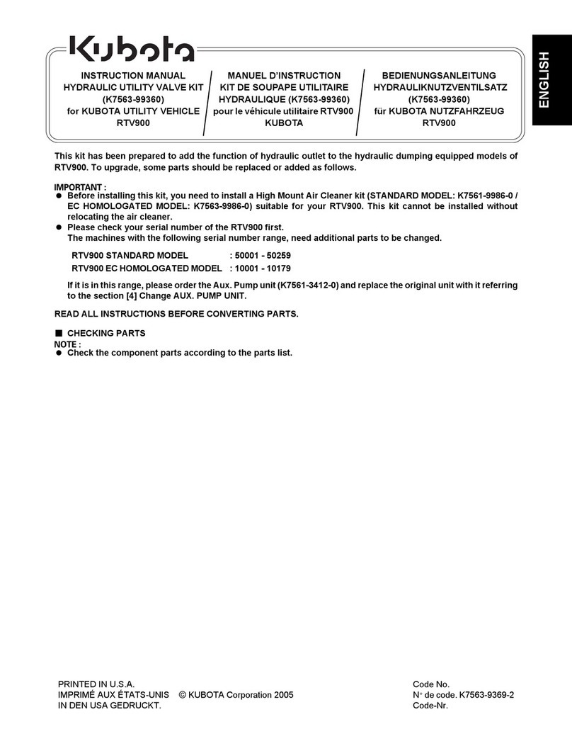 Kubota K7563-99360 instruction manual