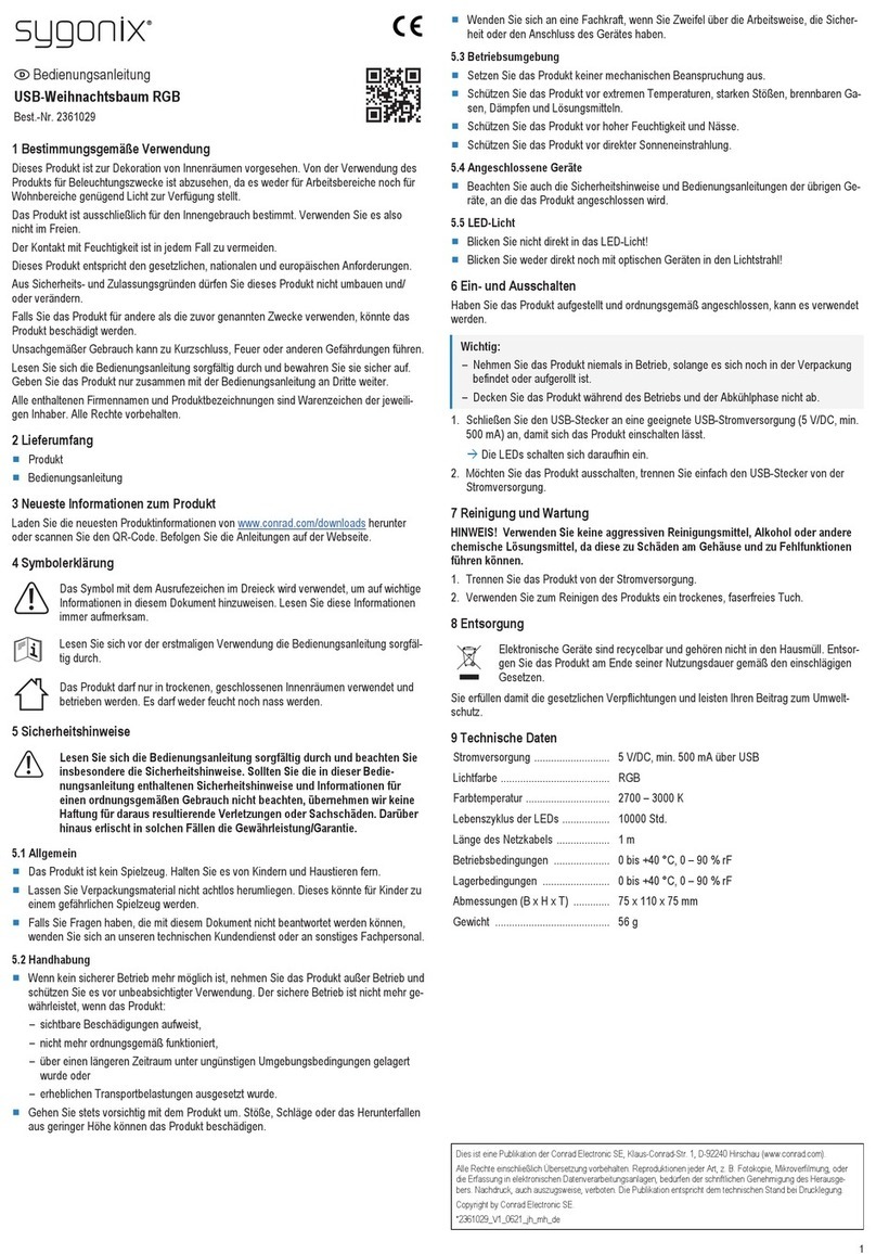 Sygonix SY-4722058 operating instructions