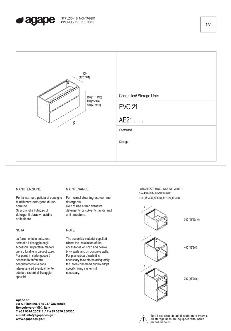 agape EVO 21 AE21 Series Assembly instructions