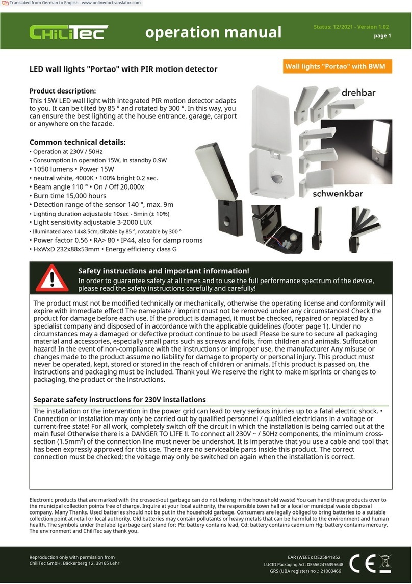 ChiliTec Portao User manual