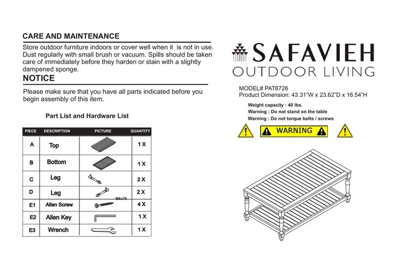 Safavieh PAT6726 User manual