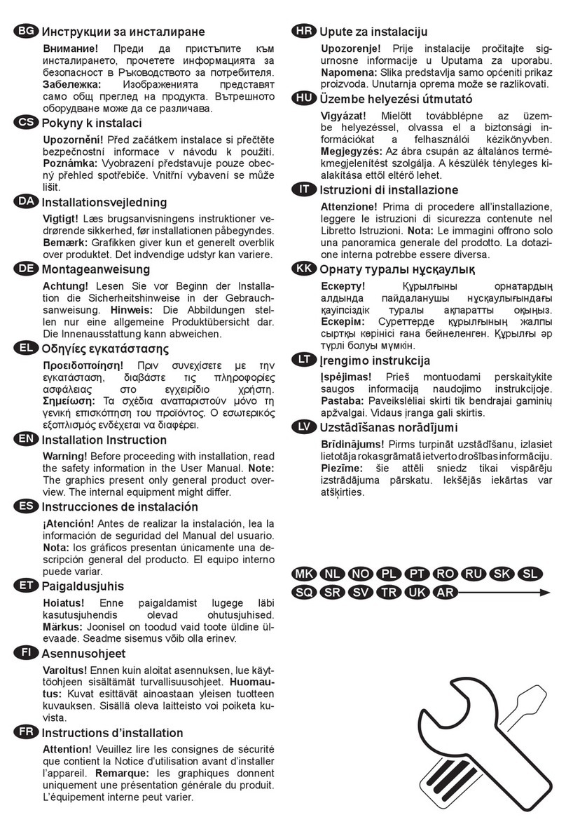 Electrolux OptiSpace LRB2AE88S Installation instruction