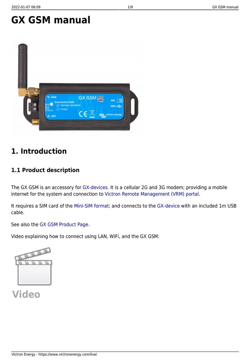 Victron energy GX GSM manual